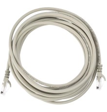 Патч-корд/ Патч-корд GoPower RJ-45 (m)-RJ-45 (m) 5.0м кат.5е ПВХ 26AWG CCA серый в пакете (1/50)