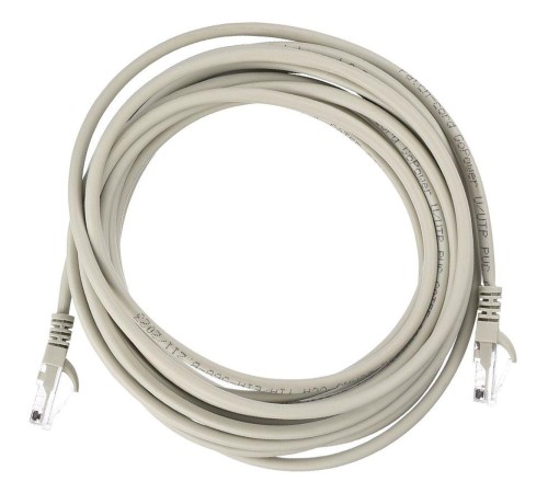Патч-корд/ Патч-корд GoPower RJ-45 (m)-RJ-45 (m) 5.0м кат.5е ПВХ 26AWG CCA серый в пакете (1/50)
