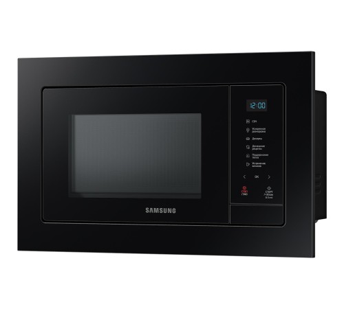 встраиваемая микроволновая печь Samsung Built-in microwave oven MQ7000A, 23 l, 489 x 275 x 346 mm, black glass