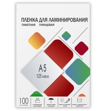 Пленка 154х216 (125 мик) 100 шт./ Пленка для ламинирования A5, 154х216 (125 мкм) глянцевая 100шт, ГЕЛЕОС [LPA5-125]