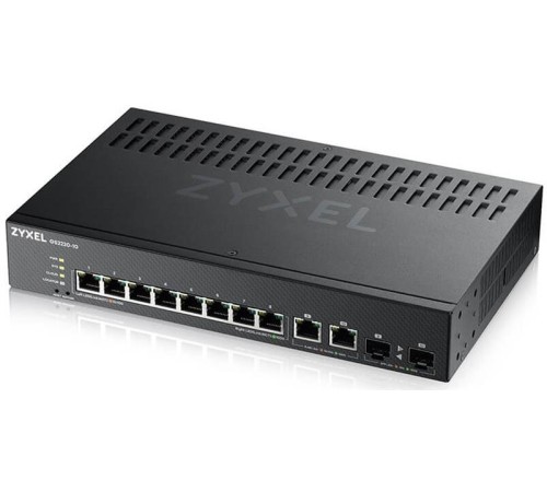 Коммутатор L2 коммутатор Zyxel NebulaFlex Pro GS2220-10, rack 19", 8xGE, 2xCombo (SFP/RJ-45), бесшумный