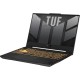 Ноутбук/ ASUS TUF F15 FX507ZI4-LP030 15.6"(1920x1080 (матовый, 144Hz) WVA)/Intel Core i7 12700H(2.3Ghz)/16384Mb/512PCISSDGb/noDVD/Ext:nVidia GeForce RTX4070(8192Mb)/Cam/BT/WiFi/90WHr/war 1y/2.2kg/Mecha Gray/DOS
