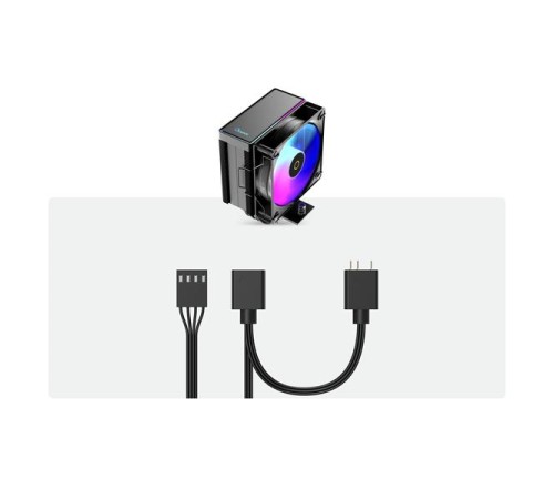 Кулер для процессора Ocypus Gamma A40 BK ARGB, 100mm ARGB FAN, Top ARGB Panel, 4 HEAT PIPES, 4-PIN PWM, 600-2400 RPM, 29DBA, HYDRO BEARING, LGA115X/1200/1700/18XX, AM4/AM5