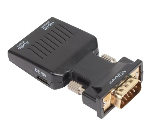 Переходник/ Переходник VGA(M)+audio+microUSB --> HDMI(F)1080*60Hz, VCOM <CA337A>