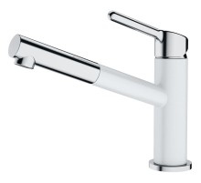 Смеситель Franke 115.0623.139/ Best, Смеситель ORBIT PULL-OUT, с выдвижным шлангом, хром/белый