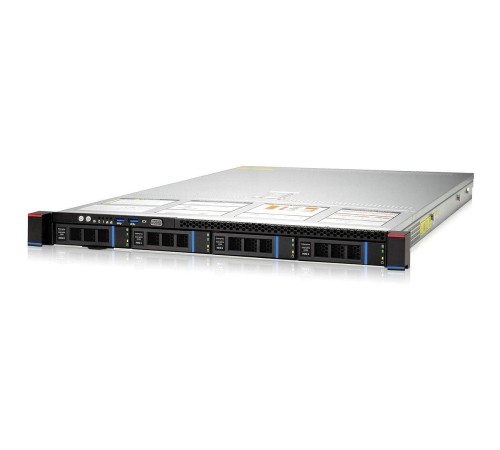 Серверная платформа/ Gooxi SL101-D04R-G3 1U 4bay server,  2pcs of riser cards 1300W 1+1 PSU EU power cable rail kit