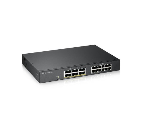 Коммутатор/ ZYXEL GS1900-24EP Smart L2 PoE + switch , rack 19 ", 24xGE (12xPoE +), PoE budget 130 W