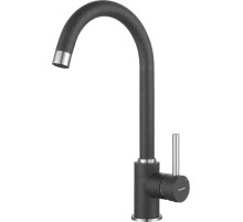 Смеситель GRANFEST 3650 graphite смеситель для кухни, U-образный, материал: нержавеющая сталь, поворотный излив, цвет графит
