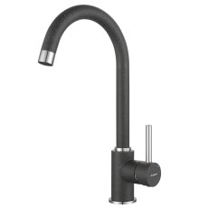 Смеситель GRANFEST 3650 graphite смеситель для кухни, U-образный, материал: нержавеющая сталь, поворотный излив, цвет графит
