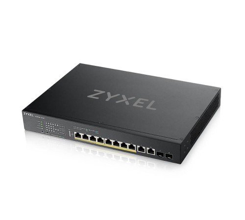 Коммутатор/ ZYXEL Hybrid Smart PoE ++ ZYXEL NebulaFlex XS1930-12HP switch, 19 "rack, 10xRJ-45: 1 / 2.5 / 5 / 10G (8 of them PoE ++ (802.3bt), 2xSFP +, 375 W PoE budget, standalone / cloud management