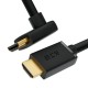 GCR Кабель 1.5m HDMI 2.0, M/M верхний угол, черный нейлон, HDR 4:2:2, Ultra HD, 4K 60 fps 60Hz/5K*30Hz, 3D, AUDIO, 18.0 Гбит/с, 28/28 AWG, GCR-53292