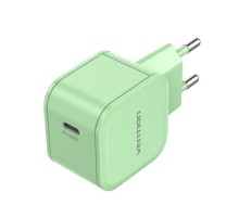 Сетевое зарядное устройство Vention на 1 порт USB С 20W  Зелёный, шт.