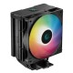 Кулер для процессора DEEPCOOL AG400 DIGITAL BK ARGB LGA1700/1200/115X/AM5/AM4 (9шт/кор, TDP 220W, PWM, ARGB Fan 120mm, 4 тепл. трубки, черный) RET (R-AG400-BKADMN-G-1)