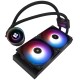 Водяное охлаждение для процессора/ Water Cooling System Thermalright Frozen Notte 240 Black Argb V2 (240mm, Black, ARGB/ Fans: 2x120mm, 72.37CFM, 27.7dBA, 2000RPM/ Pump height 54mm, 28dBA, 5300RPM, Rad thickness 27mm/ S: 1200, 1700, 1851, 2011, 2066, 115X