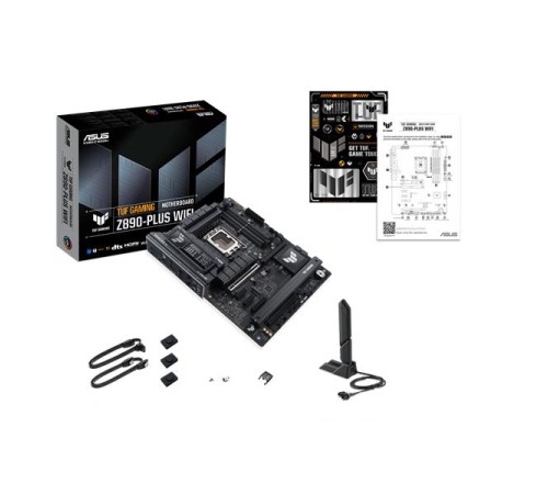 Материнская плата ASUS TUF GAMING Z890-PLUS WIFI, LGA1851, Z890, 4*DDR5, 4*SATA, 4*M.2, 6*USB 3.2, Type-C, 2*PCIx16, 1*PCIx4, 2*PCIx1,  Thunderbolt™ 4, HDMI+DP, ATX; 90MB1IQ0-M0EAY0