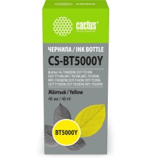 -/ Чернила Cactus CS-BT5000Y BT5000Y желтый 48мл для Brother HL-T4000DW, DCP-T510W, DCP-T710W, MFC-T810W, MFC-T910DW, MFC-T4500DW, DCP-T420W, DCP-T520W, DCP-T720DW, DCP-T820DW, MFC-T920DW