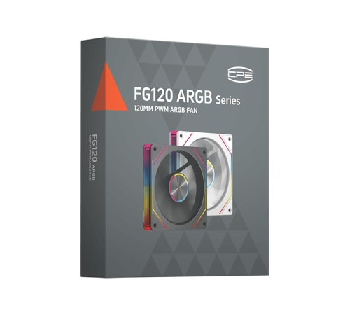 Кулер для корпуса/ Case Cooler PCCooler FG120 ARGB BK (120x120x25mm, 4-pin PWM, ARGB, 54CFM, 28.4dBA, 1800RPM, Black)