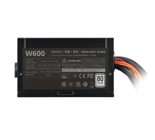 Блок питания 600 Ватт/ Power Supply Cooler Master Elite NEX W600, 600W, ATX, 120mm, 5xSATA, 2xPCI-E(6+2), 3xMolex, APFC, 80+white, Bulk w/EU cord Блок питания 600 Ватт/ Power Supply Cooler Master Elite NEX W600, 600W, ATX, 120mm, 5xSATA, 2xPCI-E(6+2), 3xMolex, APFC, 80+white, Bulk w/EU cord