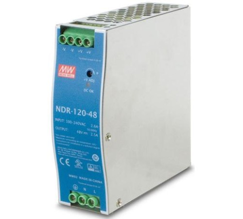 PWR-120-48 блок питания/ 48V, 120W Din-Rail Power Supply (NDR-120-48, adjustable 48-56V DC Output)