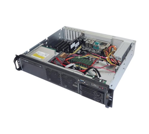 Серверный корпус/ 2U chassis; ATX, Micro-ATX, Mini-ITX MBs; 2 x 3.5''hs + 2 x 3.5'' internal + 1 x 2.5'' internal; flex ATX 500W; no rails