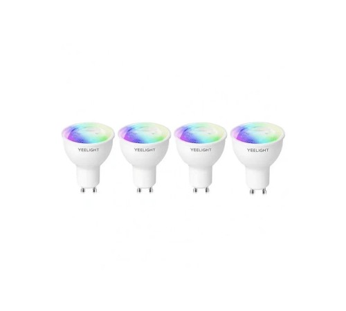 Умная лампочка Yeelight GU10 Smart bulb W1 (Multicolor) - упаковка 4 шт., цветной, модели YLDP004-A Умная лампочка Yeelight GU10 Smart bulb W1 (Multicolor) - упаковка 4 шт., цветной, модели YLDP004-A