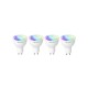 Умная лампочка Yeelight GU10 Smart bulb W1 (Multicolor) - упаковка 4 шт., цветной, модели YLDP004-A
