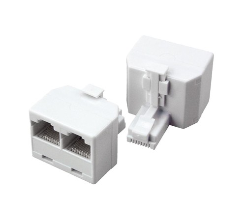 GCR Телефонный разветвитель RJ-11 6p4c, штекер на 2 гнезда, M/2xF, белый, GA-RJ11-T-2 GCR Телефонный разветвитель RJ-11 6p4c, штекер на 2 гнезда, M/2xF, белый, GA-RJ11-T-2