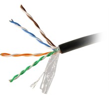 Кабель Кабель витая пара Bion BCL-U5451-301 U/UTP, кат.5e, 4x2x0,51мм AWG24, CCA, одножильный, PE, для внешней прокладки, 305м, черный