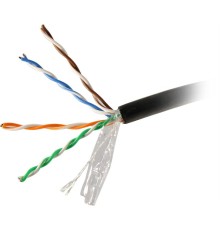 Кабель Кабель витая пара Bion BCL-U5451-301 U/UTP, кат.5e, 4x2x0,51мм AWG24, CCA, одножильный, PE, для внешней прокладки, 305м, черный