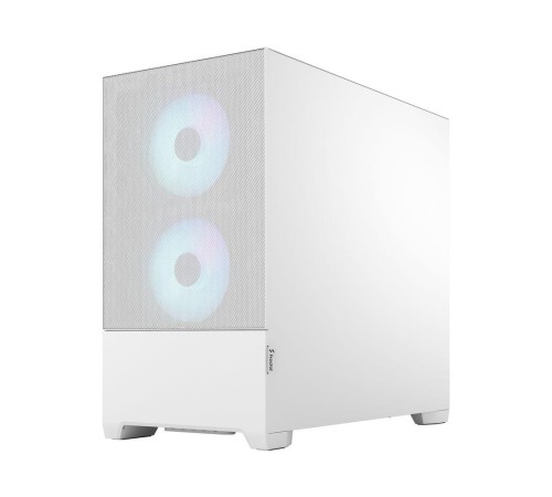 Корпус ПК без блока питания/ Case Fractal Design Pop Mini Air RGB TG Clear Tint, Mini-Tower, 3x120mm RGB, 2xUSB-A 3.2 mATX, mITX White