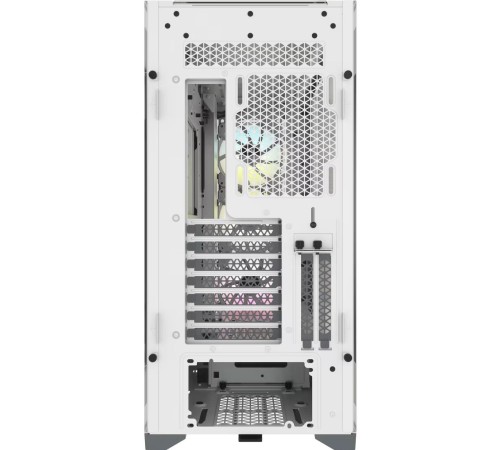 Корпус без блока питания/ Case Corsair iCUE 5000X RGB, Midi-Tower, TG, 3x120mm RGB, 2xUSB-A 3.2, 1xUSB 3.2 Type-C, E-ATX, ATX, mATX, mITX White