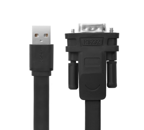 Greenconnect Конвертер-переходник 1.0m плоский, черный, 28/26 AWG, USB 2.0 AM / DB9 RS-232 PROF GCR-UOC5M-BCG-1.0m, чипсет PL2303RA Greenconnect Конвертер-переходник 1.0m плоский, черный, 28/26 AWG, USB 2.0 AM / DB9 RS-232 PROF GCR-UOC5M-BCG-1.0m, чипсет PL2303RA
