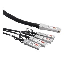 Кабель/ FIBO FT-Q40-4S10-DAC1m QSFP+ to 4SFP+ DAC модуль, медный кабель Belden, 1 метр