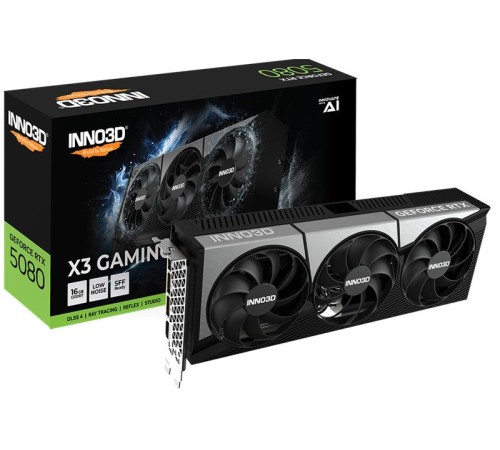 Видеокарта INNO3D RTX 5080 X3 GAMING OC//RTX5080, HDMI, DP*3, 16G,D7