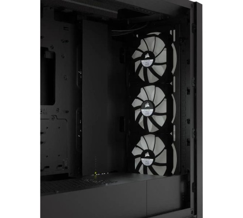 Корпус без блока питания/ Case Corsair iCUE 5000X RGB, Midi-Tower, TG, 3x120mm RGB, 2xUSB-A 3.2, 1xUSB 3.2 Type-C, E-ATX, ATX, mATX, mITX Black