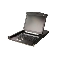 КВМ консоль ATEN 16-Port PS/2-USB VGA Single Rail 17.3" 1920 x 1080 @ 60 Hz LCD KVM Switch