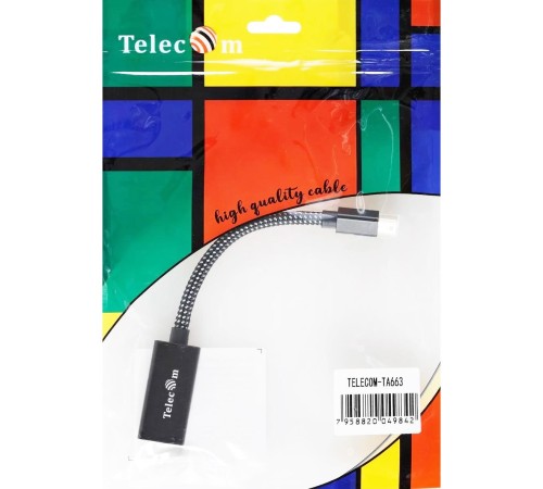 Адаптер/ Адаптер miniDP-M --> HDMI-F 4K@120Hz, 8K@30Hz, оплетка, 0.15м Telecom (TA663) Адаптер/ Адаптер miniDP-M --> HDMI-F 4K@120Hz, 8K@30Hz, оплетка, 0.15м Telecom (TA663)