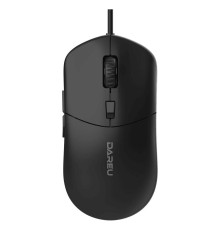 Мышь проводная Dareu LM121 Black (черный), DPI 800/1600/2400/6400, тихий щелчок, подсветка RGB, размер 116x35x60мм, 1,8м