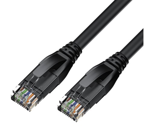 GCR Патч-корд PROF прямой 1.0m, UTP медь кат.6, че, 24 AWG, ethernet high speed 10 Гбит/с, RJ45, T568B, GCR-52580 GCR Патч-корд PROF прямой 1.0m, UTP медь кат.6, че, 24 AWG, ethernet high speed 10 Гбит/с, RJ45, T568B, GCR-52580