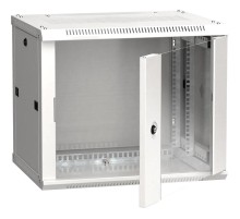 19" настенный шкаф  9U 600x450, стекл. передняя дверь, серый (плоск. упак)