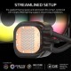Система жидкостного охлаждения/ Water Cooling System Corsair NAUTILUS 240 ARGB (240mm, Black, ARGB/ Fans: 2x120mm, 74.37CFM, 34dBA, 2100RPM/ S: 1851, 1700, AM5, AM4)