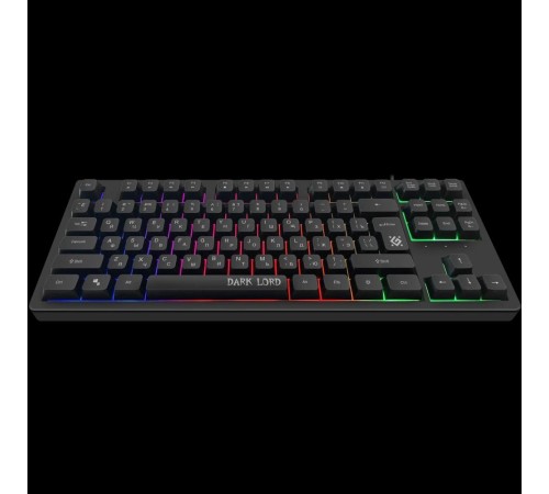 Defender Проводная игровая клавиатура Dark Lord GK-580 RU, черный,радужная,87кнопок