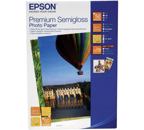 Бумага/ Epson Premium Semigloss Photo Paper (10x15) 50 sheets Бумага/ Epson Premium Semigloss Photo Paper (10x15) 50 sheets