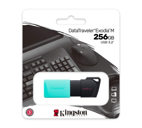 Флэш USB Kingston 256GB USB 3.2 Gen 1 DataTraveler Exodia M (Black + Teal)/ Kingston 256GB USB 3.2 Gen 1 DataTraveler Exodia M (Black + Teal) Флэш USB Kingston 256GB USB 3.2 Gen 1 DataTraveler Exodia M (Black + Teal)/ Kingston 256GB USB 3.2 Gen 1 DataTraveler Exodia M (Black + Teal)