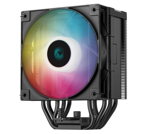 Кулер для процессора DEEPCOOL AG500 DIGITAL ARGB LGA1700/1200/115X/AM5/AM4 (9шт/кор, TDP 240W, PWM, ARGB Fan 120mm, 5 тепл. трубок) RET (R-AG500-BKADMN-G-1)