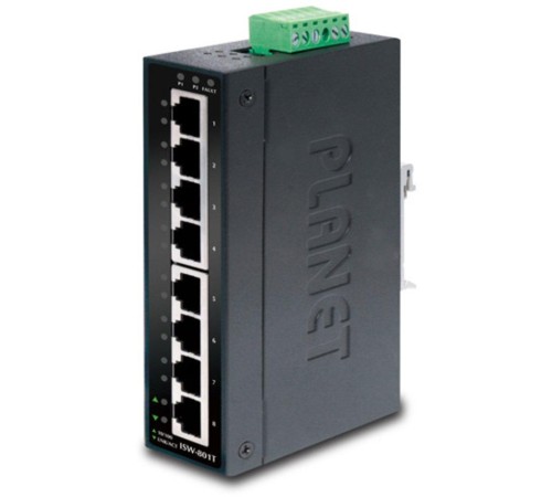 коммутатор/ PLANET IP30 Slim type 8-Port Industrial Gigabit Ethernet Switch (-40 to 75 degree C)