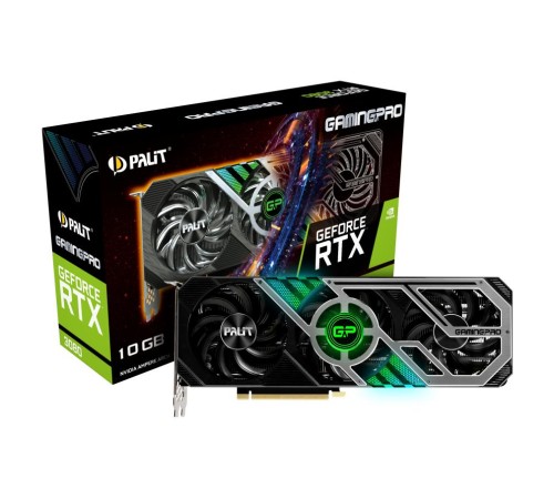 Видеокарта Palit RTX3080 GAMINGPRO 10G GDDR6X 320bit 3-DP HDMI V1 (Вскрытая упаковка) Видеокарта Palit RTX3080 GAMINGPRO 10G GDDR6X 320bit 3-DP HDMI V1 (Вскрытая упаковка)