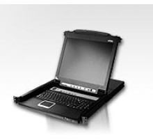 КВМ консоль ATEN 17" 16-Port PS/2-USB VGA Single Rail LCD KVM Switch