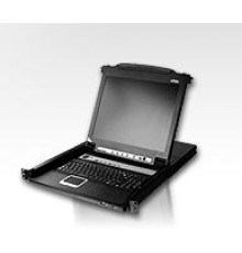 КВМ консоль ATEN 17" 16-Port PS/2-USB VGA Single Rail LCD KVM Switch