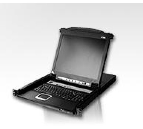 КВМ консоль ATEN 17" 16-Port PS/2-USB VGA Single Rail LCD KVM Switch
